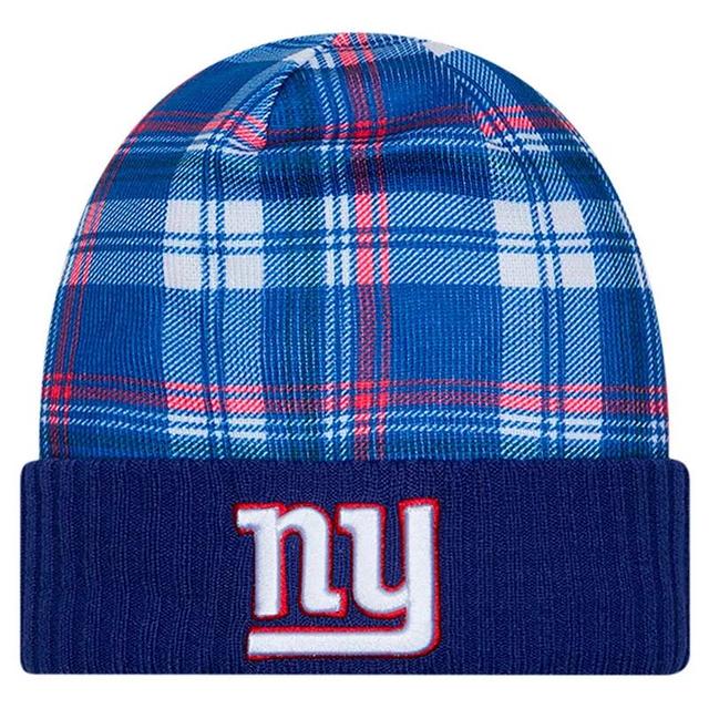 Mens New Era Royal New York Giants Sideline Statement Cuffed Knit Hat Product Image