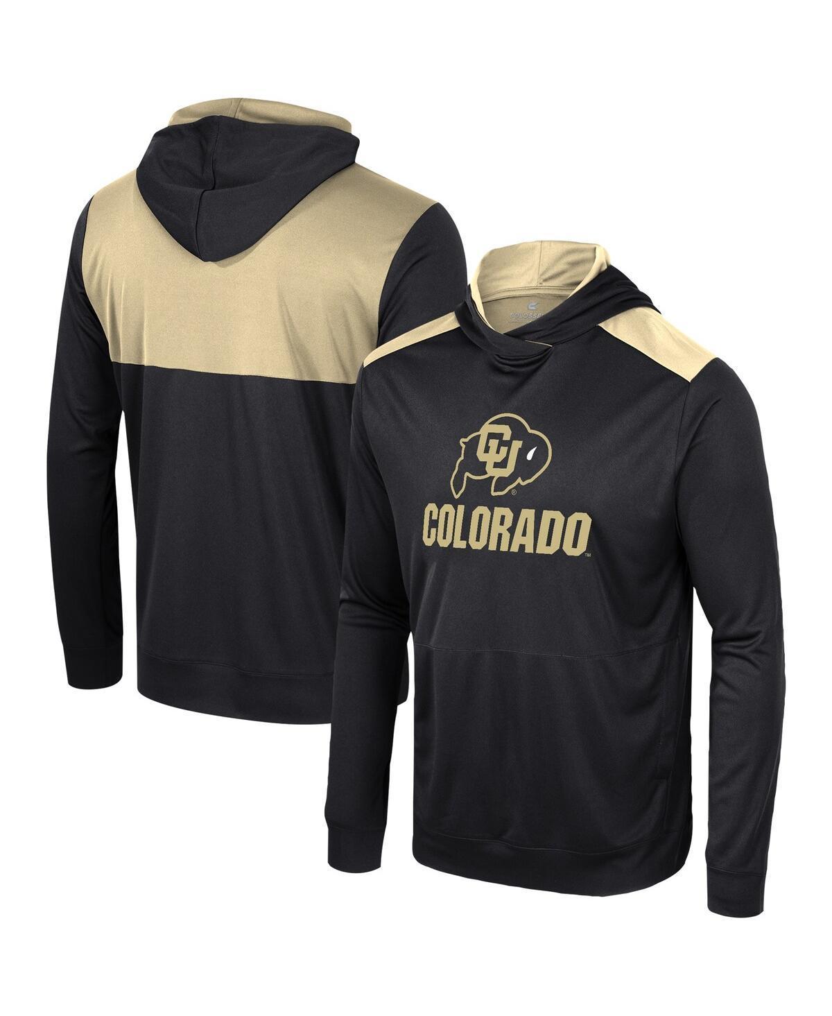 Mens Colosseum Black Colorado Buffaloes Warm Up Long Sleeve Hoodie T-shirt Product Image