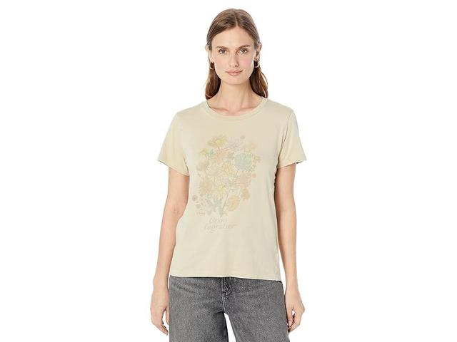 Lucky Brand Grow Together Classic Crew Tee (Peyote) Women's Clothing Product Image