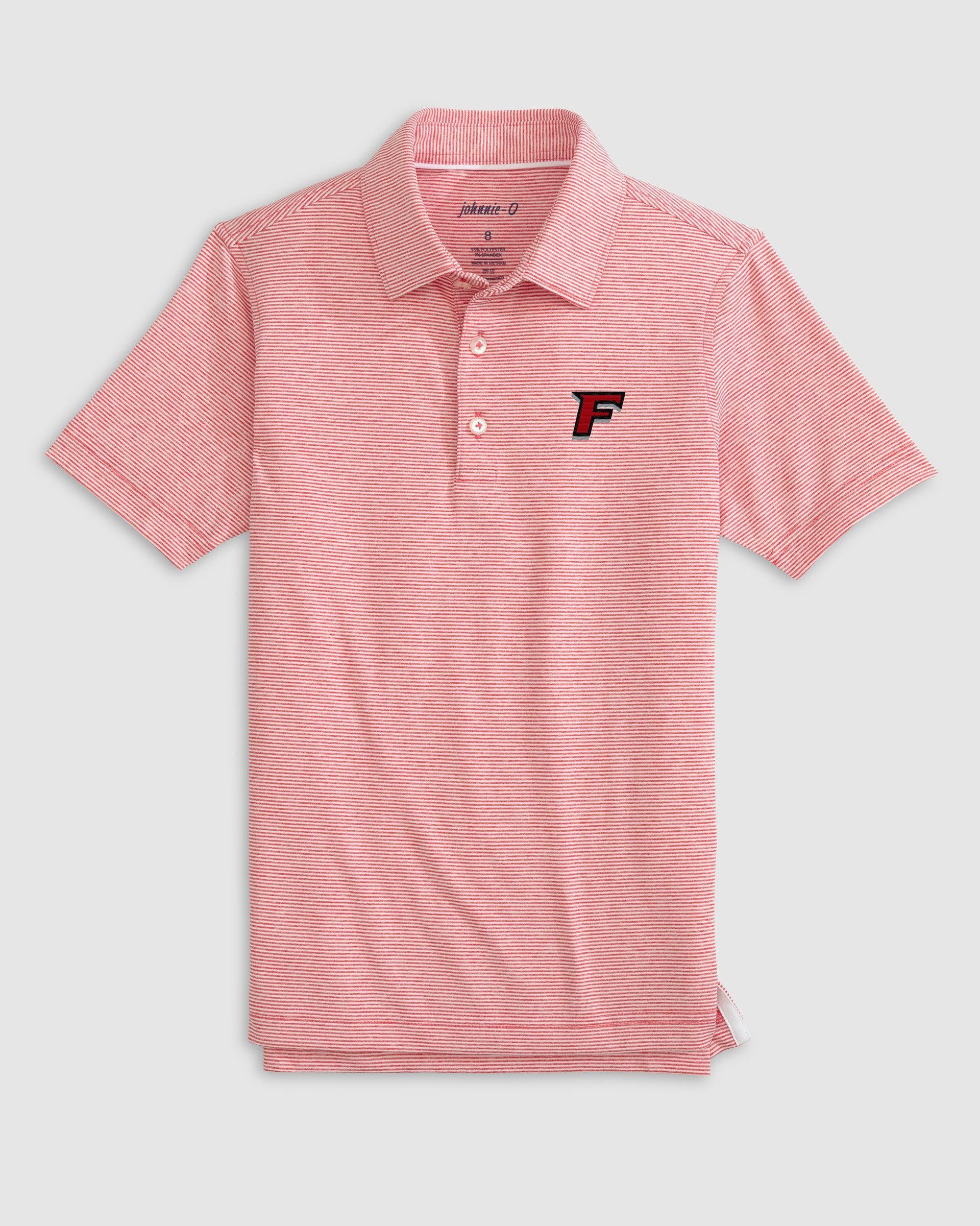 johnnie-O Fairfield University Lyndonn Jr. Striped Jersey Performance Polo Product Image