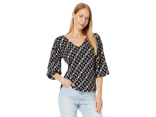 NIC+ZOE Midnight Shibori Top Multi) Women's Clothing Product Image