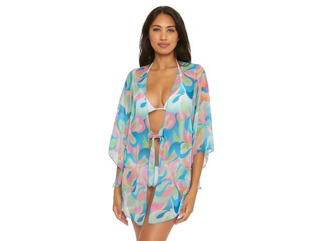 BECCA Nostalgic Chiffon Tunic Cover-Up Women's Swimwear Product Image