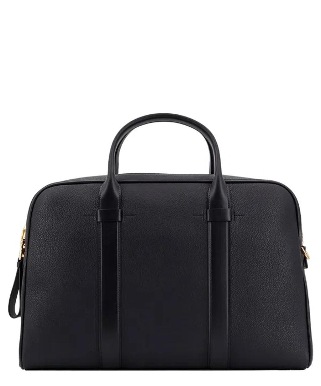 Leather Briefcase In Black Product Image