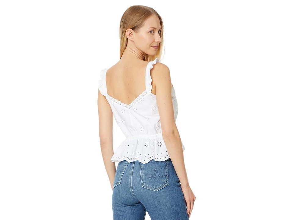 Paige Marsa Eyelet Embroidered Drawstring Waist Sleeveless Top Product Image