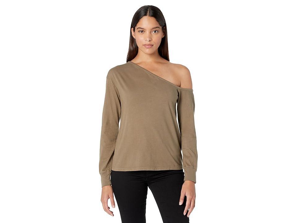 MONROW Off Shoulder Long Sleeve Tee (Dusty ) Women's Clothing product image