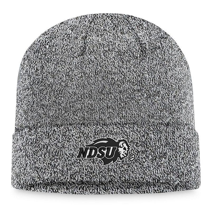 Mens Top of the World Heather Black Ndsu Bison Cuffed Knit Hat Product Image