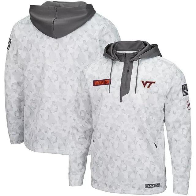 Mens Colosseum Arctic Camo Virginia Tech Hokies OHT Military Appreciation Quarter-Zip Hoodie Product Image