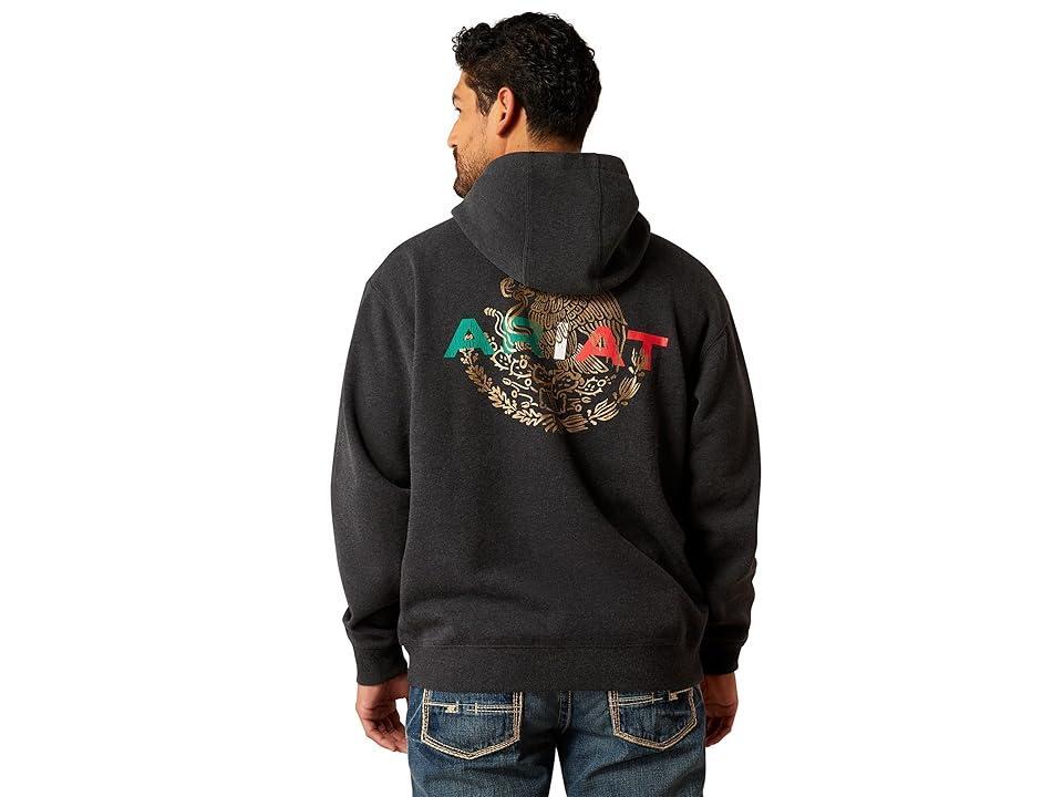 Ariat Mexico Flag Lockup Hoodie Heather) Men's Sweater Product Image