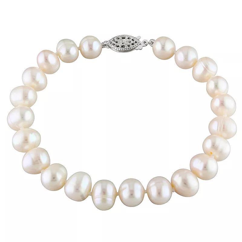 Stella Grace Sterling Silver Freshwater Cultured Pearl Bracelet, Womens Product Image