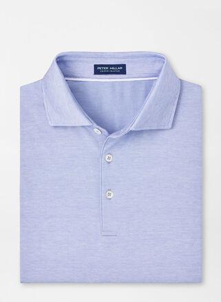 Peter Millar Mens Excursionist Flex Polo | Color: Lavender Fog | Size: XL Product Image