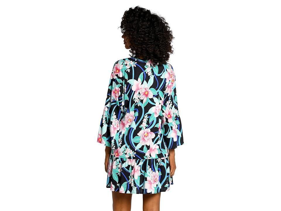 La Blanca Nightfall Blooms Flounce Tunic Women's Swimwear Product Image