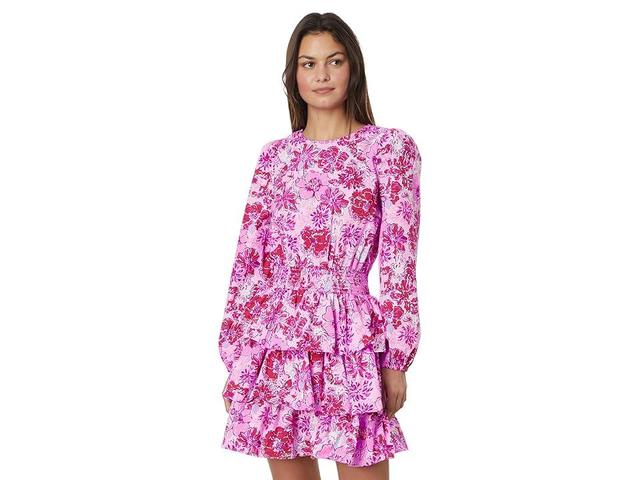 Lilly Pulitzer Khloey Long Sleeve Cotton (Lilac Thistle In The Wild Flowers) Women's Dress Product Image