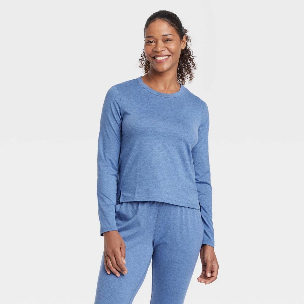 Womens Soft Stretch Long Sleeve Top - All In Motion Blue M Product Image