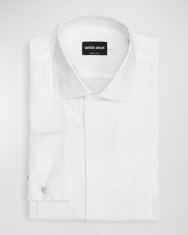 Mens Pleated Bib Basic Tuxedo Shirt Product Image