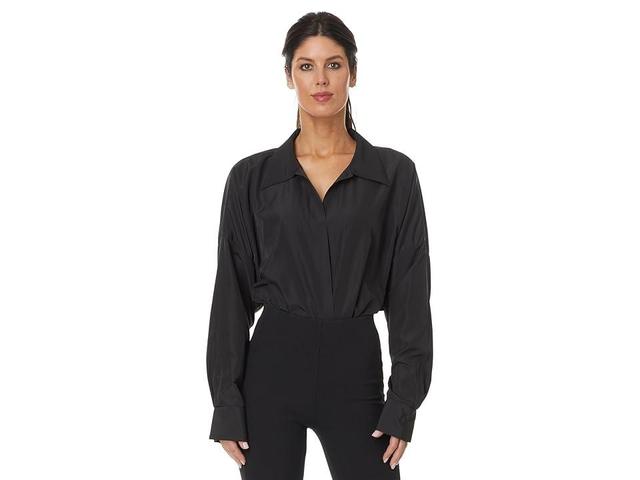 Norma Kamali Super Oversized Boyfriend NK Shirt Bodysuit 1) Women's Jumpsuit & Rompers One Piece Product Image