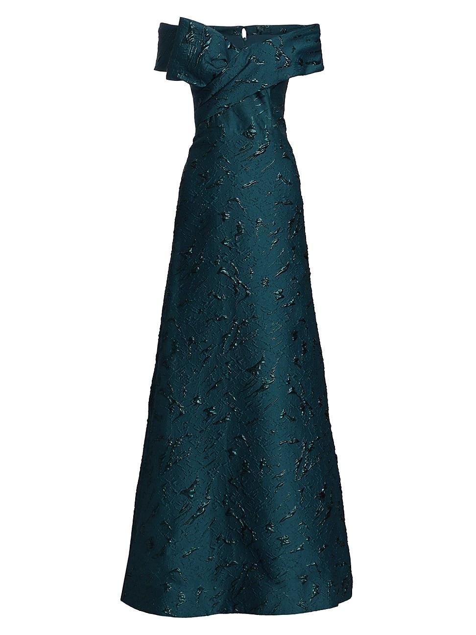 Womens Half Bow Jacquard Gown Product Image