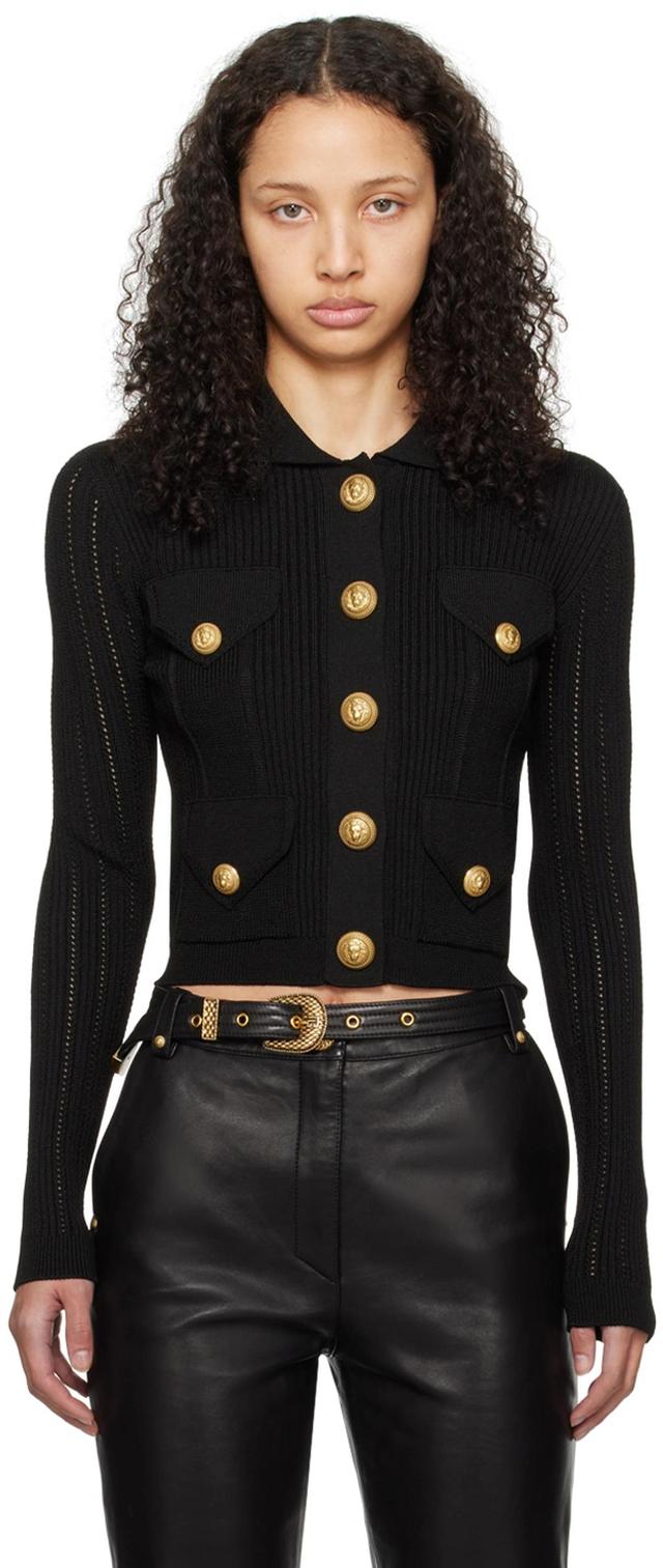 Black Button Cardigan Product Image