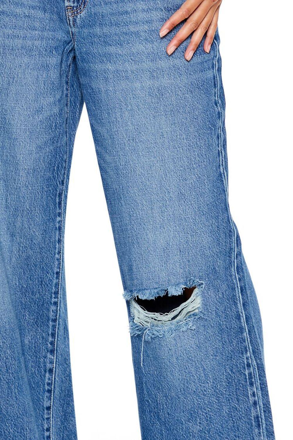 Destroyed Low-Rise Baggy Jeans | Forever 21 Product Image