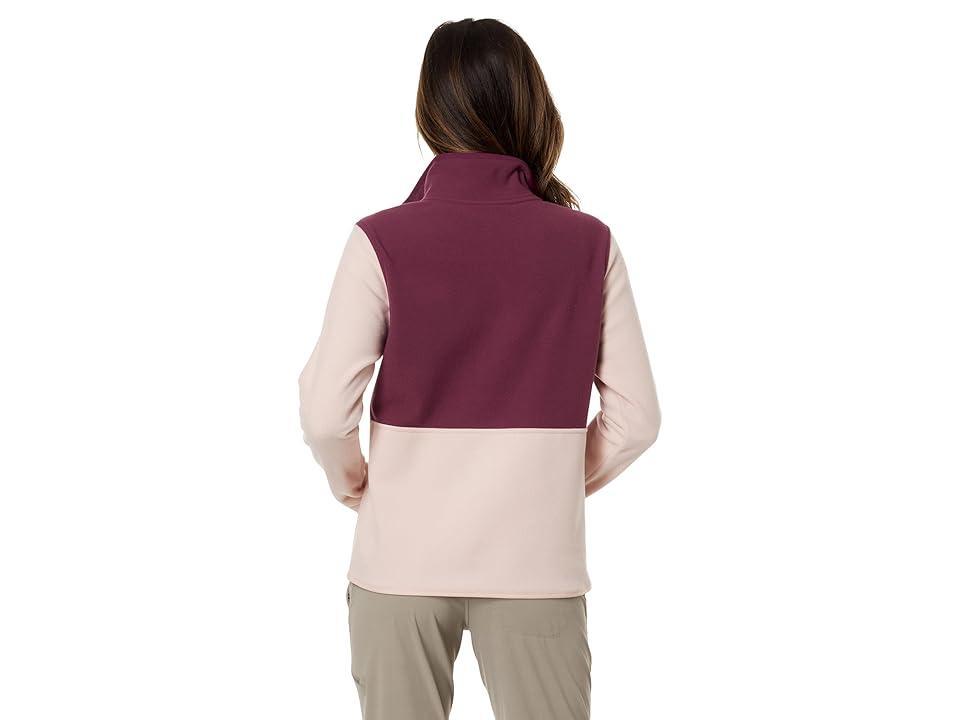 The North Face Alpine Polartec(r) 100 1/2 Snap Moss/Boysenberry) Women's Clothing Product Image