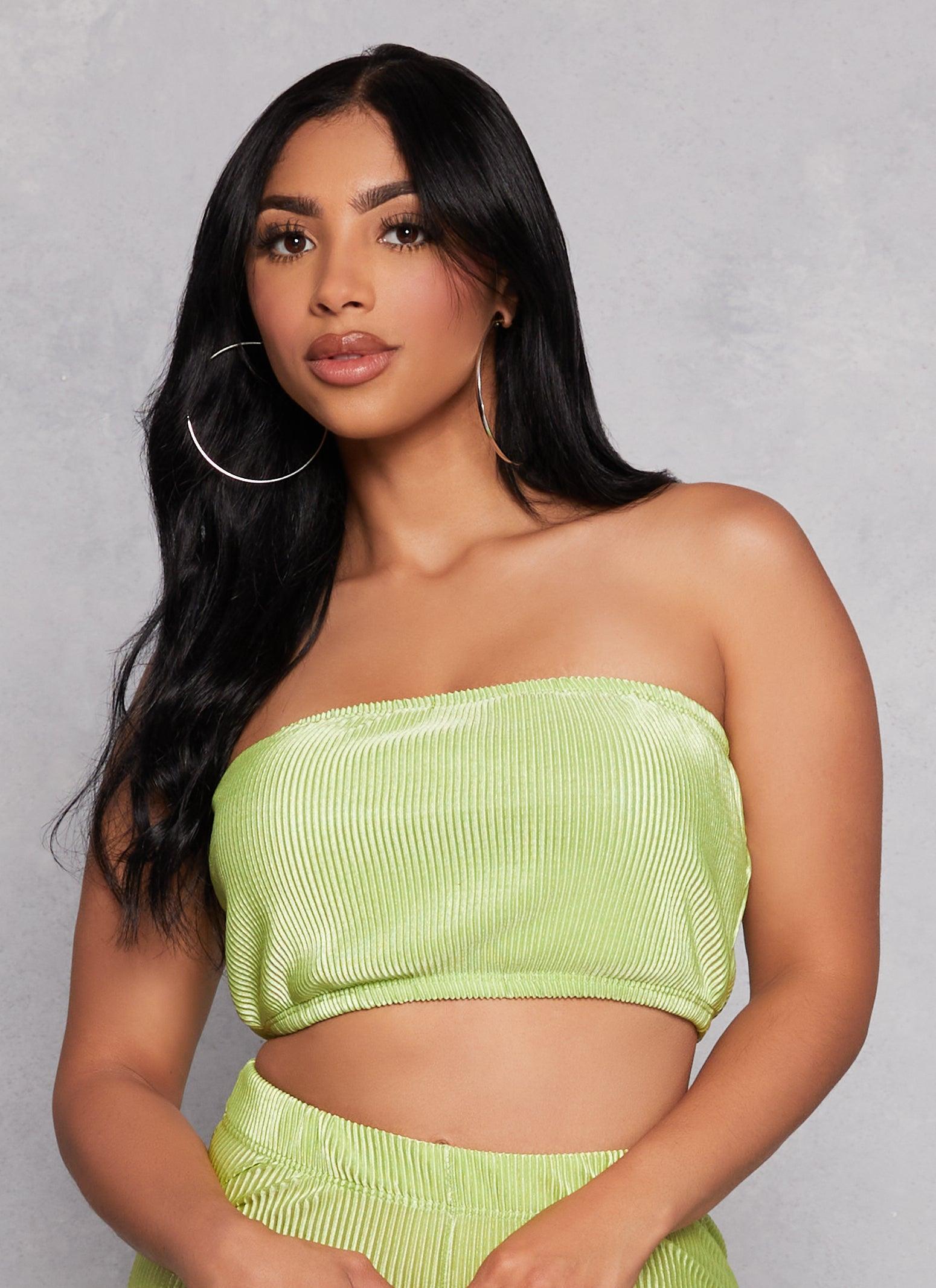 Womens Plisse Tube Top Product Image