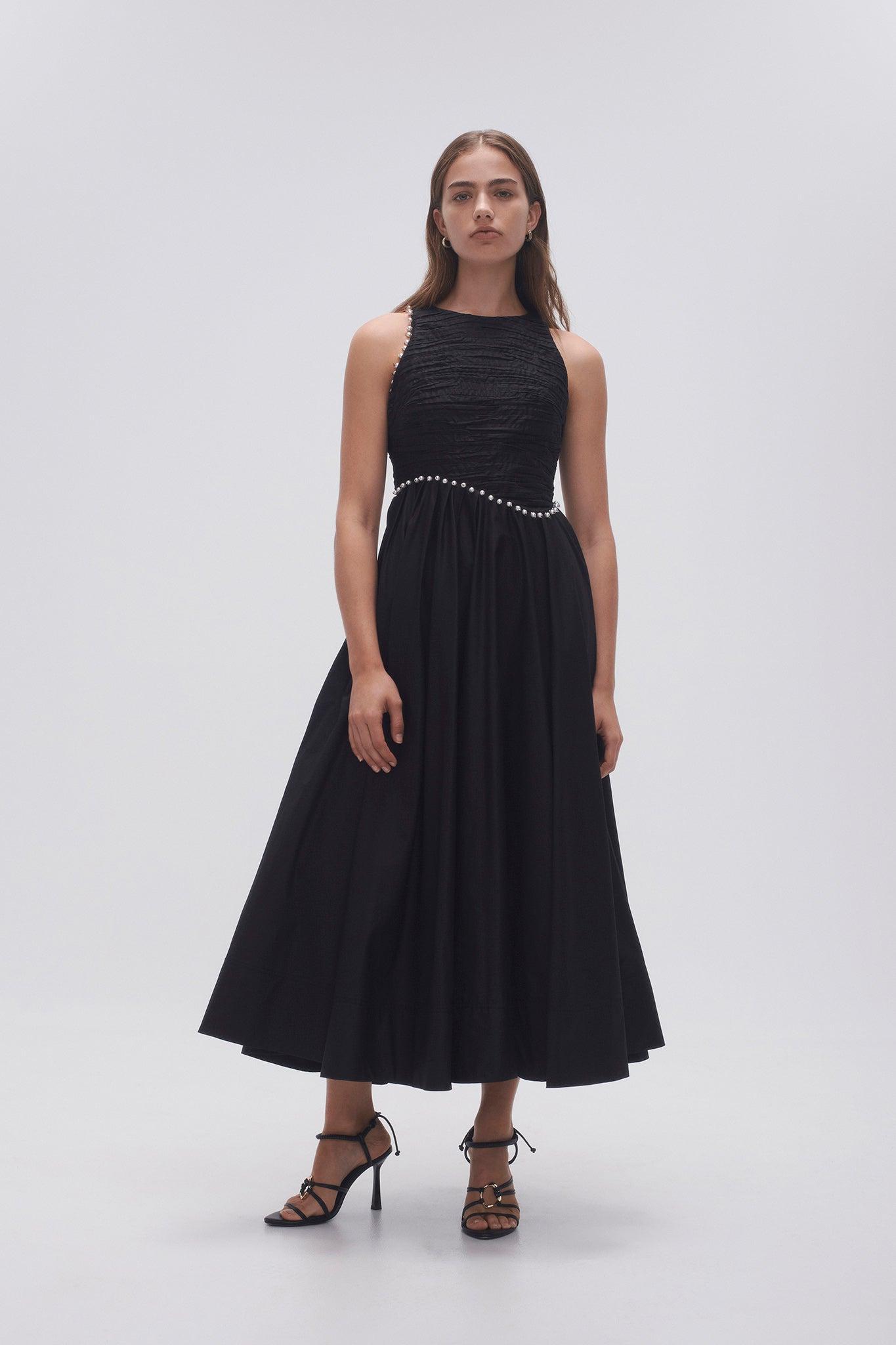 Florence Pearl Trim Midi Dress Product Image