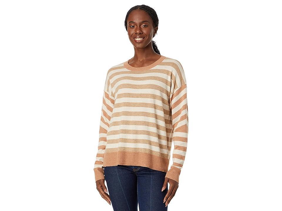 Smartwool Edgewood Boyfriend Crew Sweater (Almond Donegal) Women's Clothing Product Image