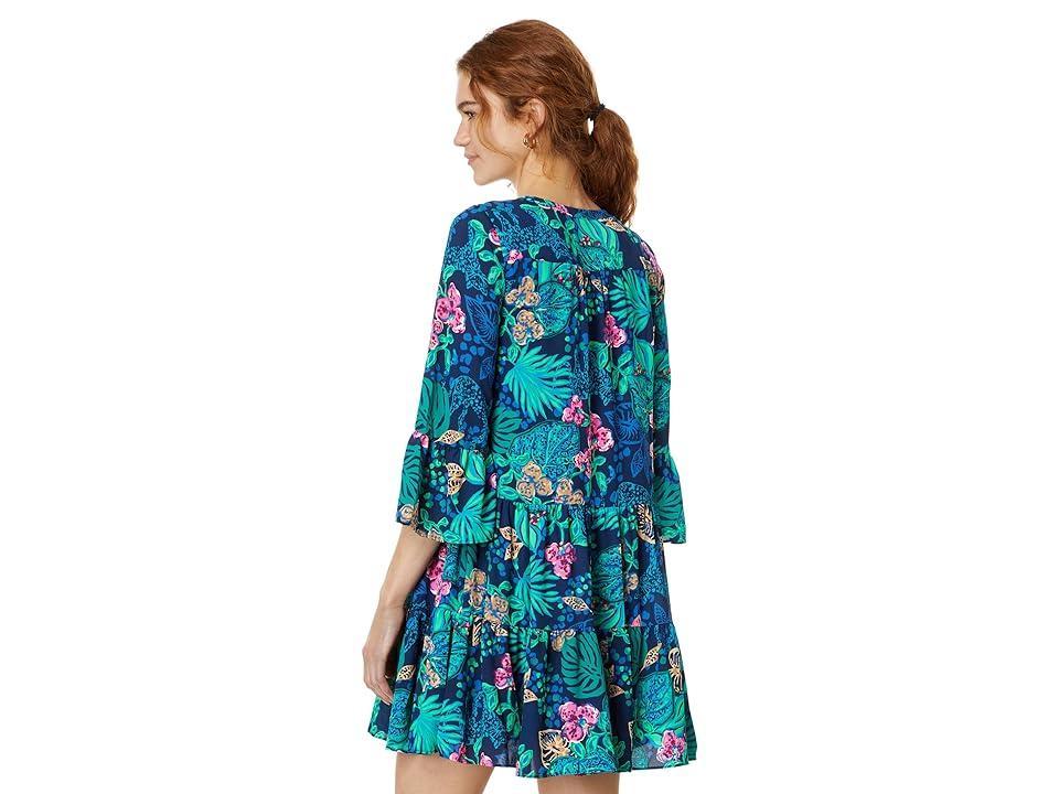 Lilly Pulitzer Gabriel 3/4 Sleeve Tunic (Low Tide Navy Life Of The Party) Women's Dress Product Image