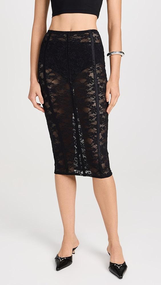 Fleur du Mal Le Stretch Lace Pencil Skirt | Shopbop Product Image