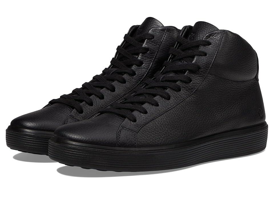 ECCO Mens Soft 60 High-top Sneaker Size 12 Leather Black Product Image