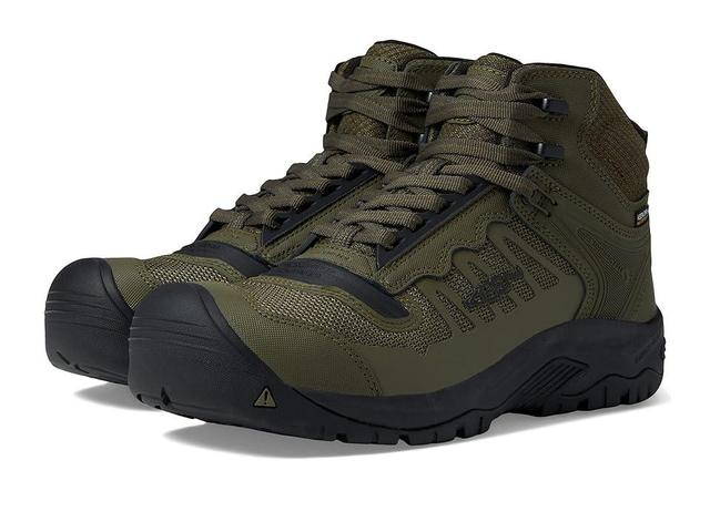 KEEN Utility Reno KBF Mid Waterproof (Comp Toe) (Dark Olive/Black) Men's Shoes Product Image