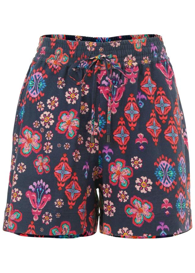 Cotton Linen Easy Shorts - Modern Folk Floral Product Image