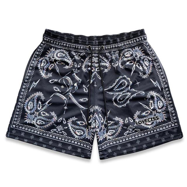 Chrome Bandana Fundamental Printing Casual Mesh Shorts Product Image