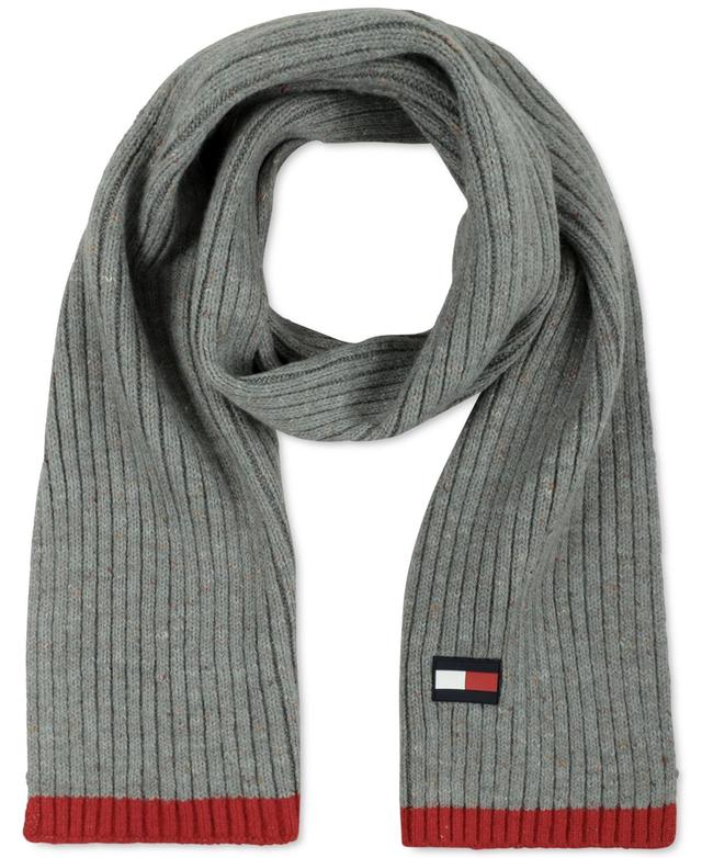 Tommy Hilfiger Mens Rubber Flag Patch Tipped Rib Scarf Product Image