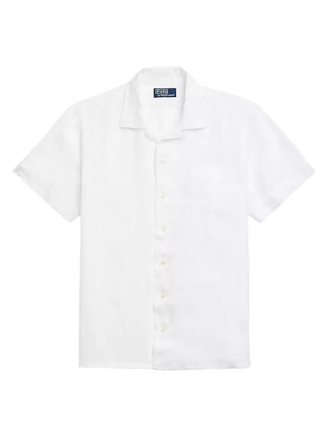 Linen Short-Sleeve Sport Shirt Product Image