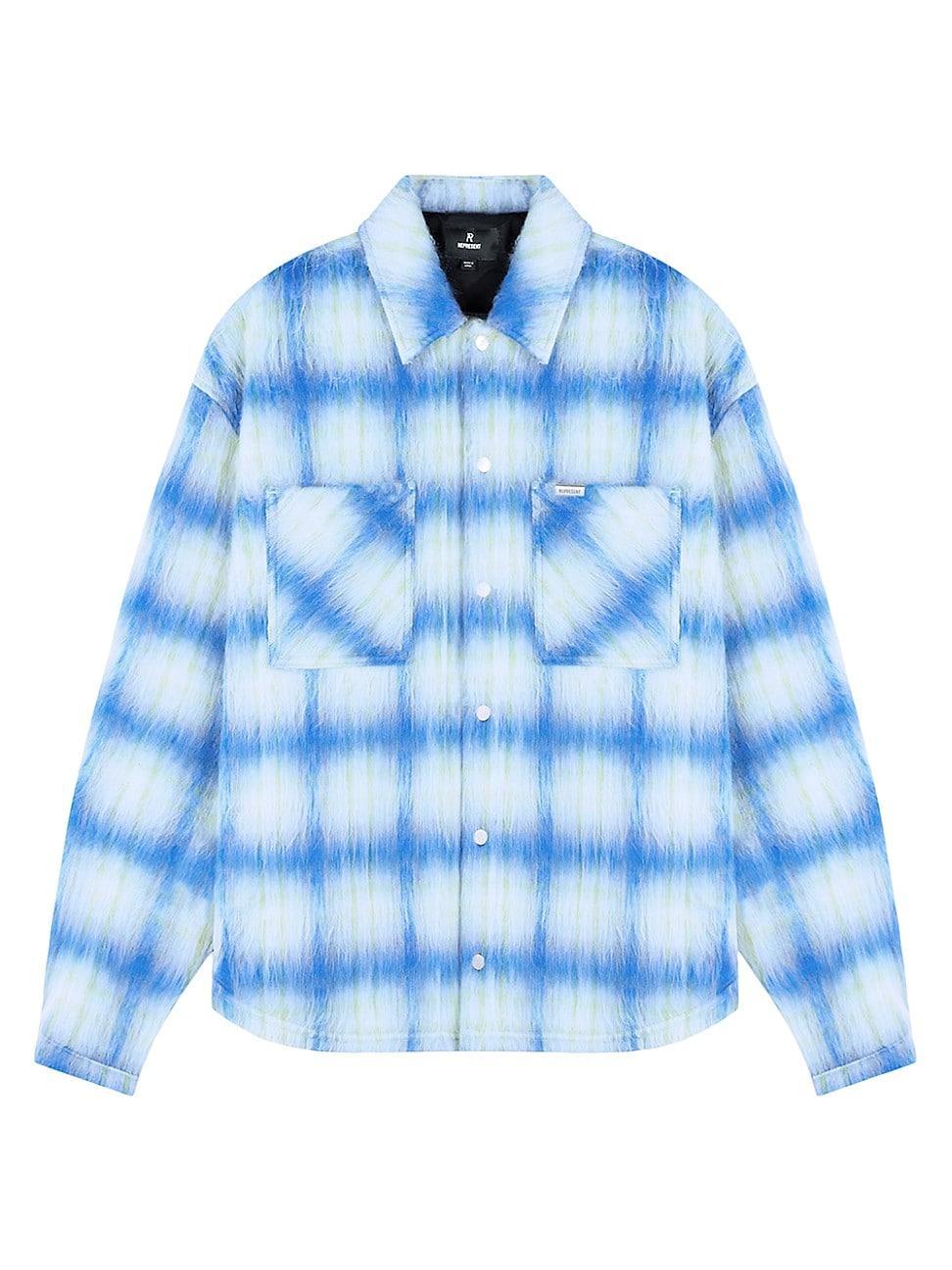 Mens Textured Plaid Overshirt Product Image