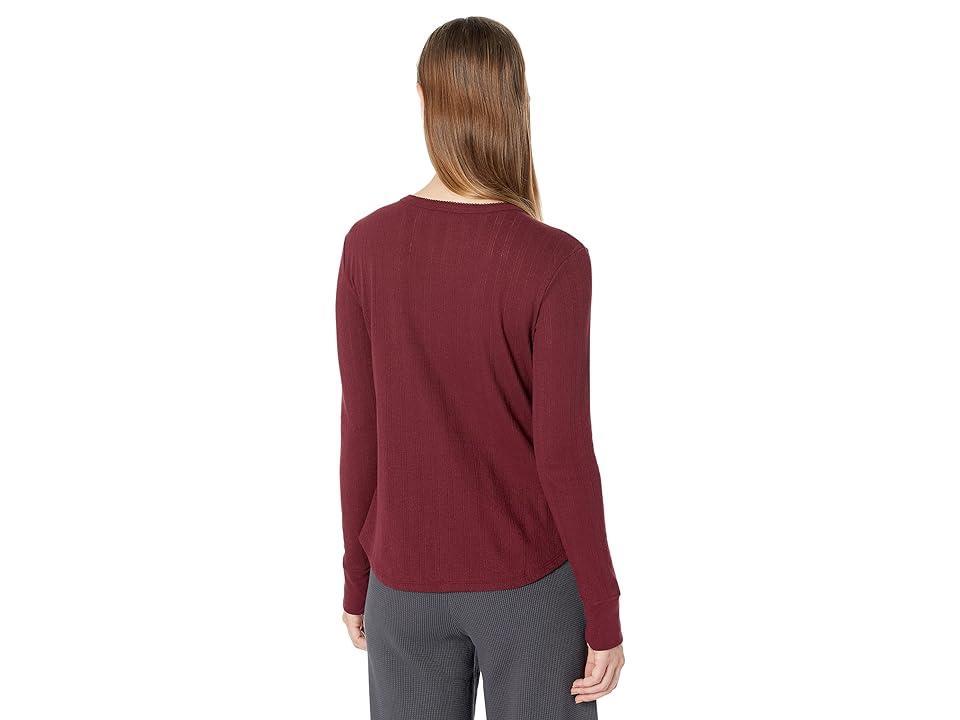 Toad&Co Foothill Pointelle Long Sleeve Crew (Port) Women's Clothing Product Image