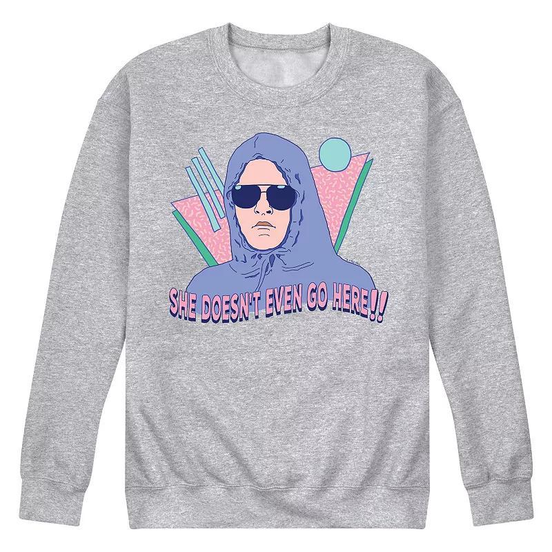 Mens Mean Girls She Doesnt Even Go Here Fleece Sweatshirt Product Image