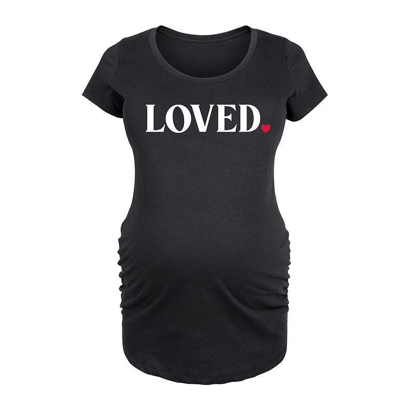 Maternity Loved With Heart Graphic Tee, Womens Product Image