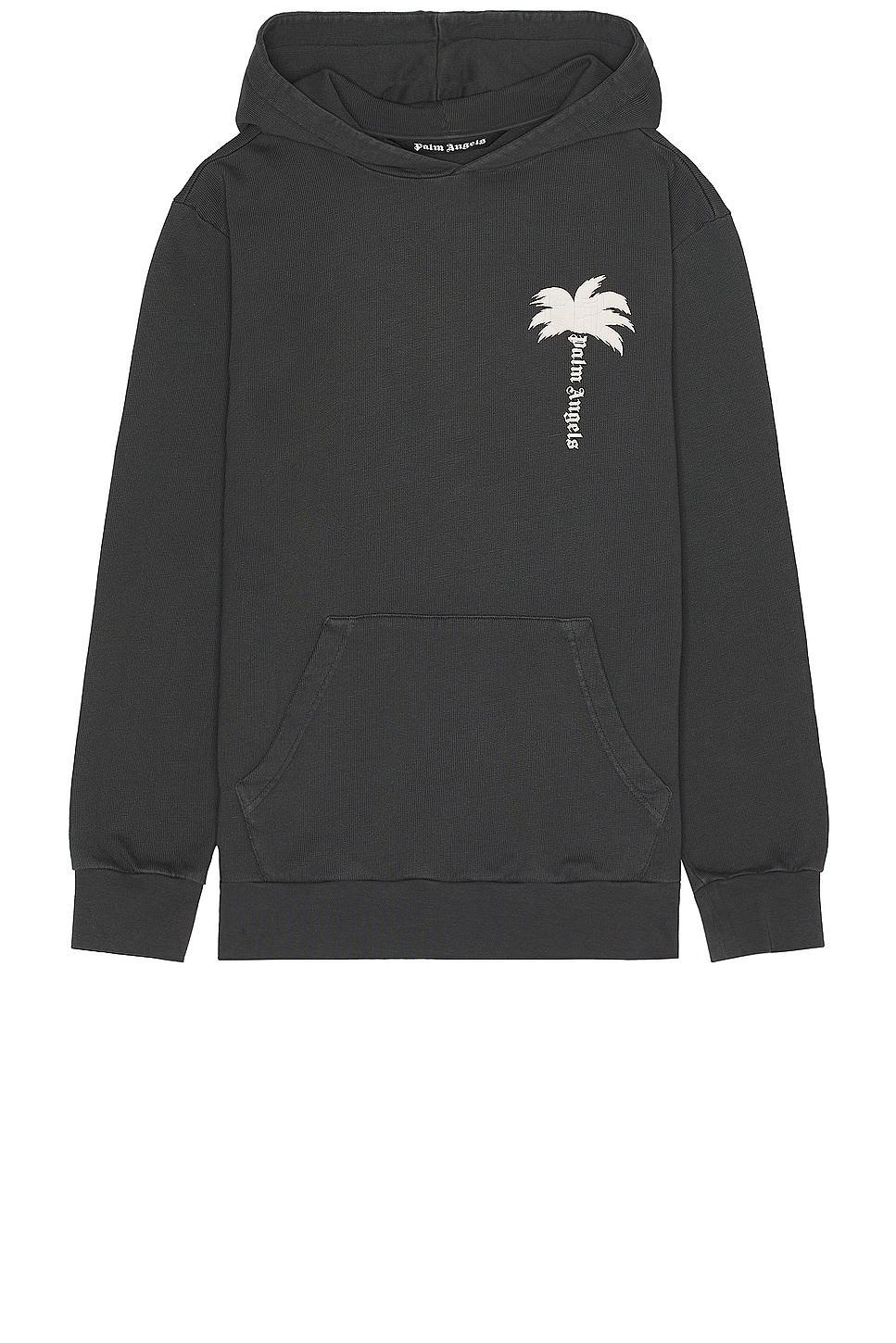 Palm Angels Palm GD Hoodie in Dark Grey & Off White - Charcoal. Size XL/1X (also in L, S). Product Image