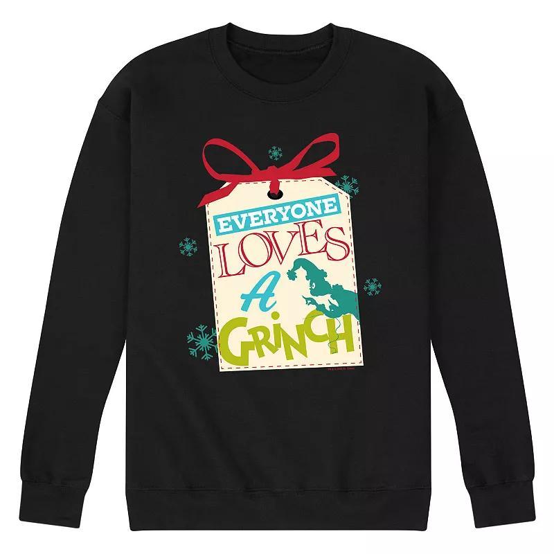 Mens Dr. Seuss The Grinch Everyone Loves A Grinch Fleece Sweatshirt Blue Product Image