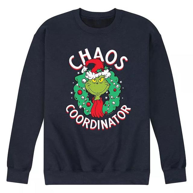 Mens Dr. Seuss The Grinch Chaos Sweatshirt Blue Product Image