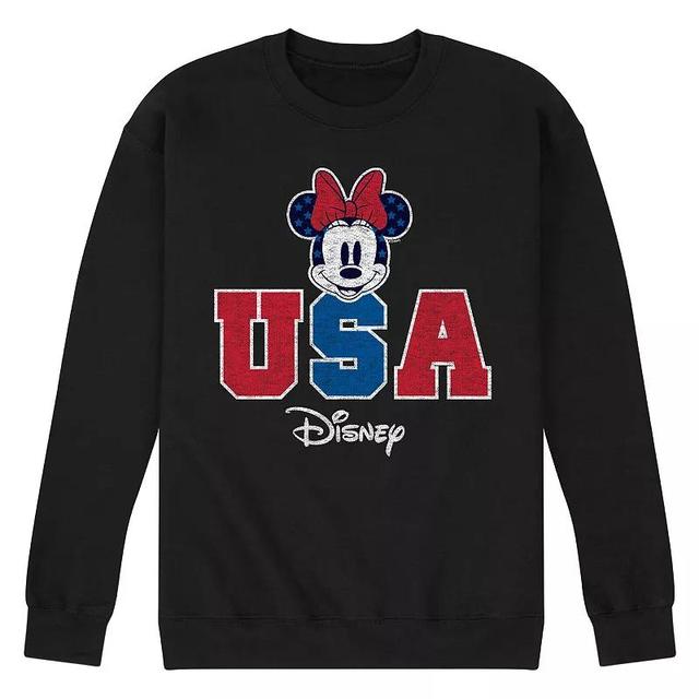 Disneys Minnie Mouse Mens USA Fleece Sweatshirt Blue Product Image