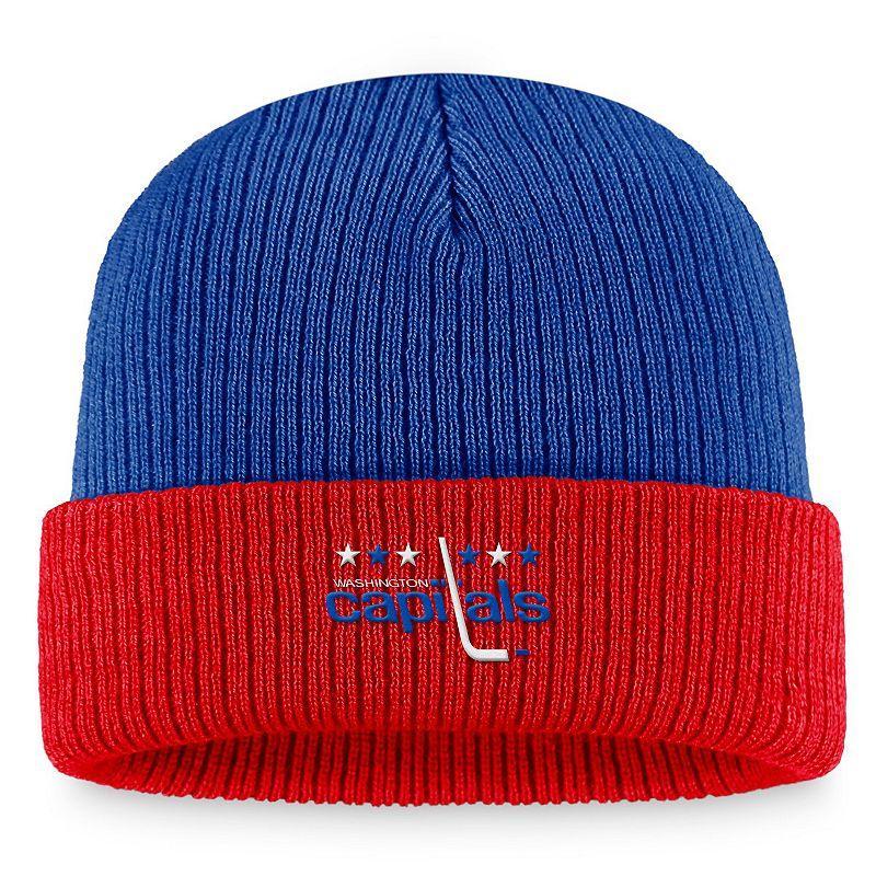 Mens Fanatics Branded /Red Washington Capitals Heritage Vintage Cuffed Knit Hat Product Image