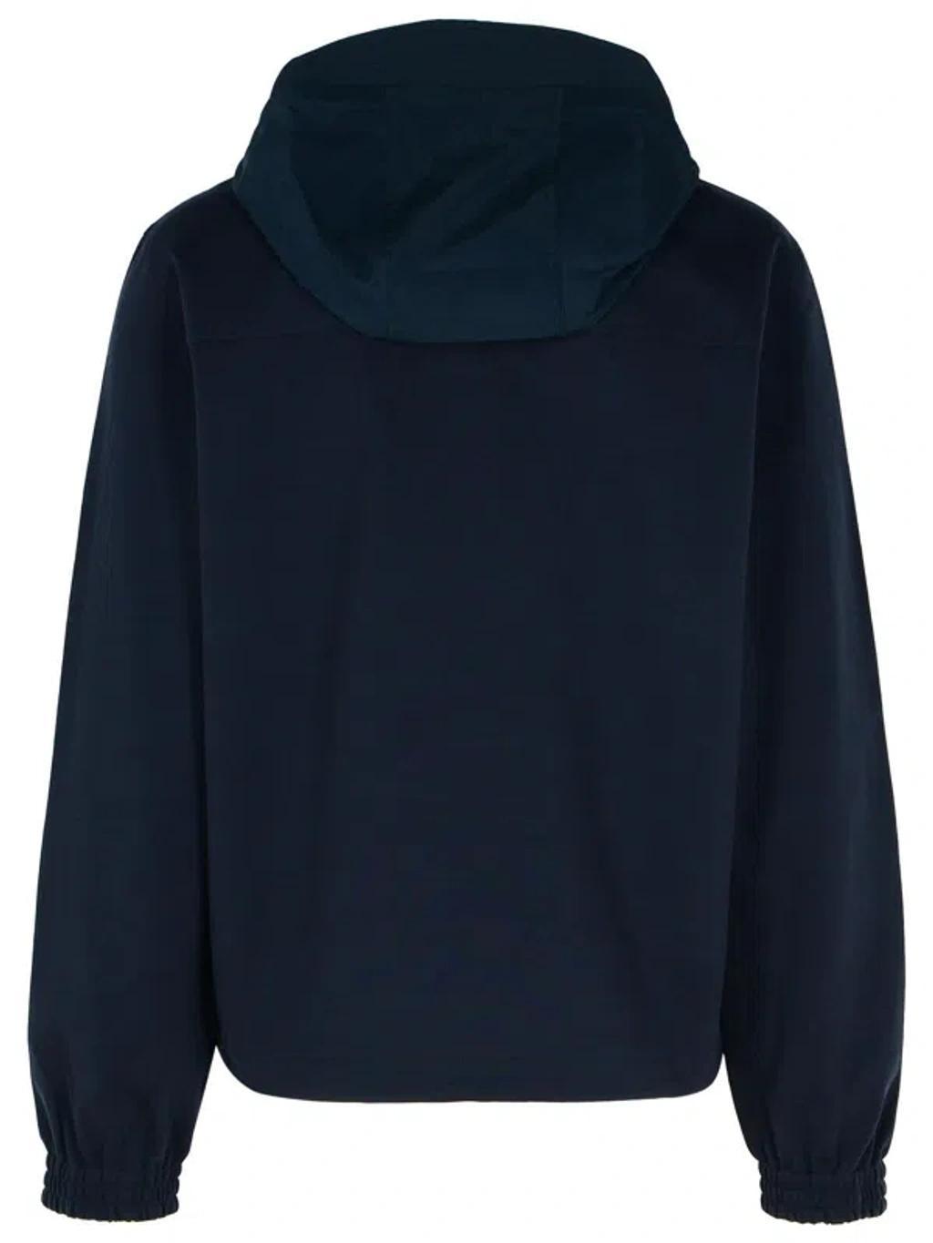 Navy Wool Blend Sweater In Blue Product Image