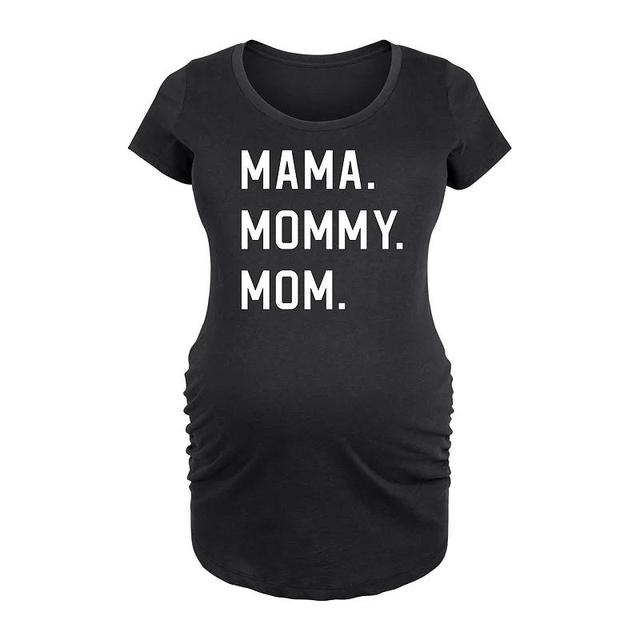 Maternity Family Mama Mommy Mom Graphic Tee, Womens Grey Dark Red Product Image