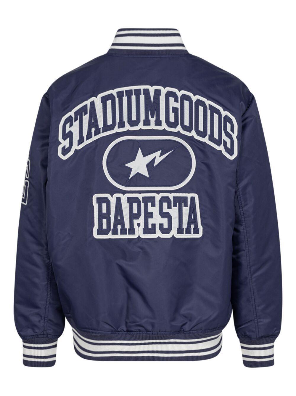 x STADIUM GOODS® "Navy/Ivory" varsity jacket Product Image