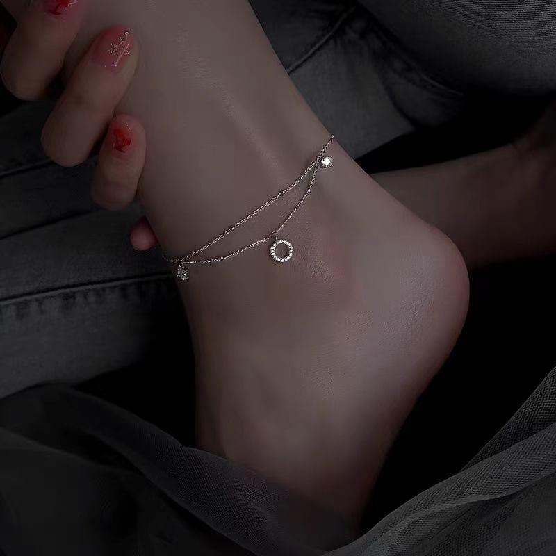 Sterling Silver CZ Anklet Product Image