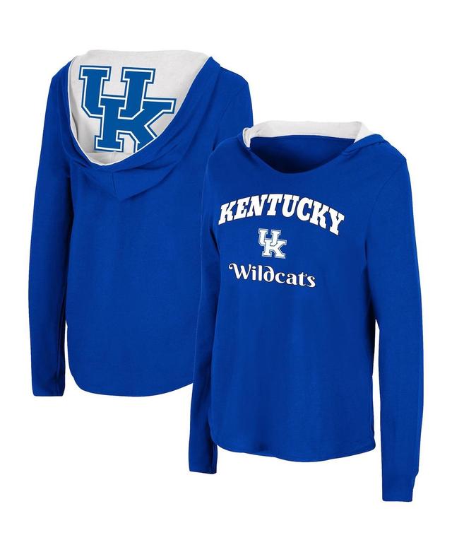 Womens Colosseum Royal Kentucky Wildcats Catalina Hoodie Long Sleeve T-shirt Product Image