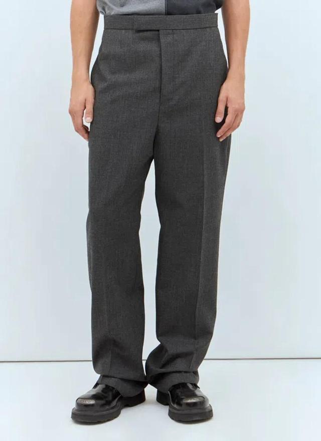 THOM BROWNE Tailored Wool Pants In Grey Product Image