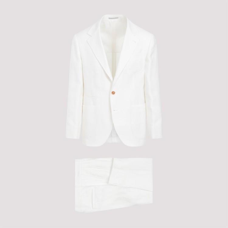 Off White Linen Suit Product Image